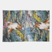 Shetland Sheepdog Sheltie Art Gifts Theedoek (Horizontaal)