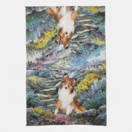 Shetland Sheepdog Sheltie Art Gifts Theedoek