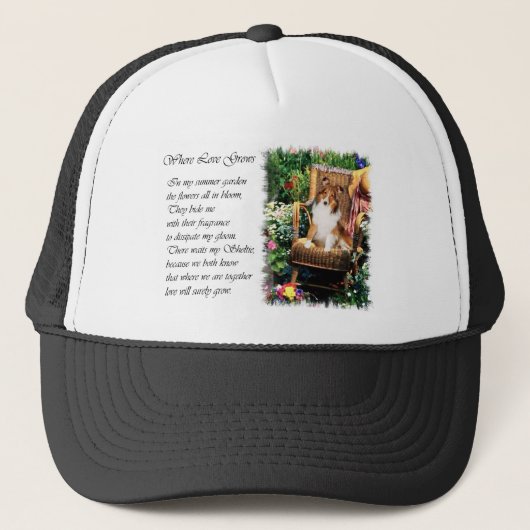 Shetland Sheepdog Sheltie Art Gifts Trucker Pet (Voorkant)
