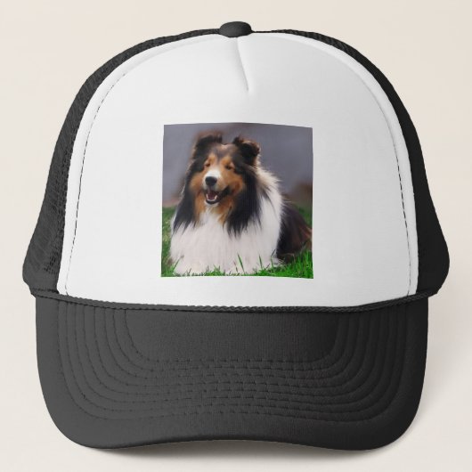 Shetland Sheepdog Sheltie Art Gifts Trucker Pet (Voorkant)