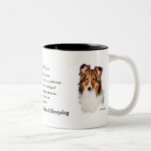 Shetland Sheepdog Sheltie Art Gifts Tweekleurige Koffiemok