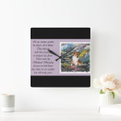 Shetland Sheepdog Sheltie Art Gifts Vierkante Klok (Huis)