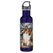 Shetland Sheepdog Sheltie Art Waterfles (Voorkant)