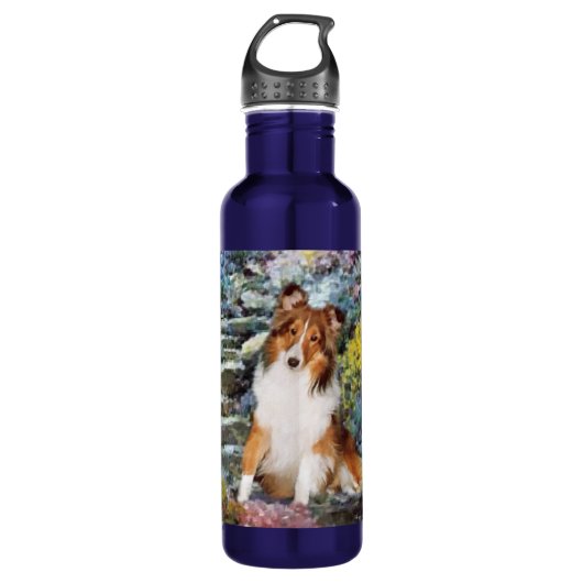 Shetland Sheepdog Sheltie Art Waterfles (Voorkant)