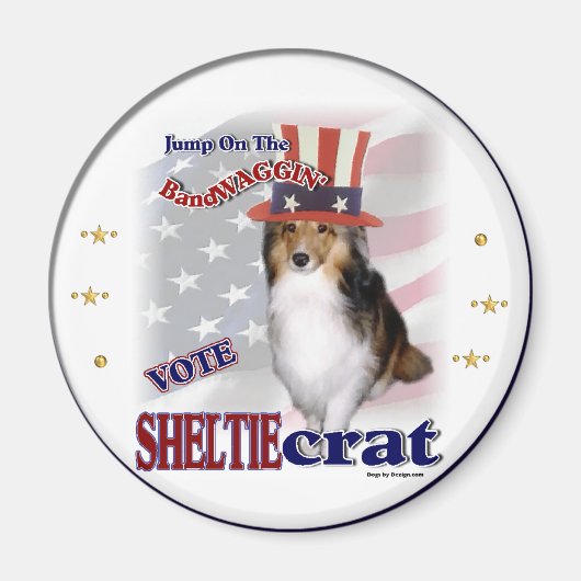 Shetland Sheepdog Sheltie Cadeaus Magneet (Voorkant)