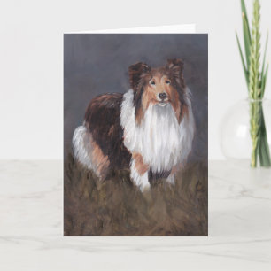 Shetland Sheepdog Sheltie Dog Art Wenskaart Kaart