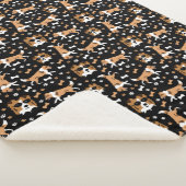 Shetland Sheepdog Sheltie Dog Pattern Sherpa Blank Sherpa Deken (3/4)