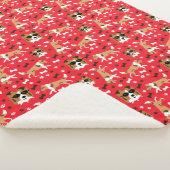 Shetland Sheepdog Sheltie Dog Pattern Sherpa Deken (3/4)