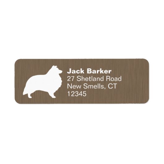 Shetland Sheepdog Sheltie Dog Return Address Etiket (Voorkant)