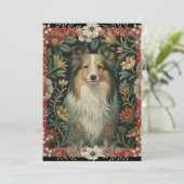 Shetland Sheepdog Sheltie Garden Tapestry Invites Bedankkaart (Staand voorkant)