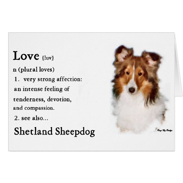 Shetland Sheepdog Sheltie Gifts (Voorkant Horizontaal)