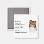 Shetland Sheepdog Sheltie Gifts Magneet (Voorkant / Achterkant)