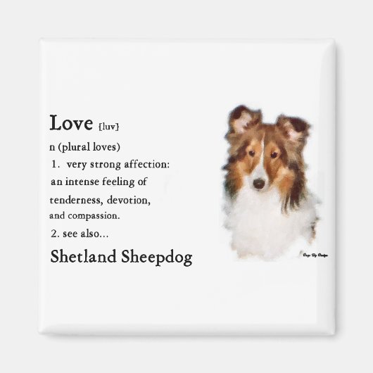 Shetland Sheepdog Sheltie Gifts Magneet (Voorkant)