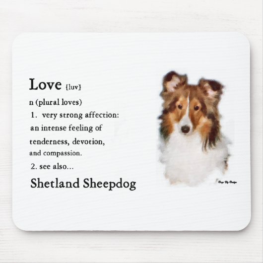Shetland Sheepdog Sheltie Gifts Muismat (Voorkant)