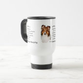 Shetland Sheepdog Sheltie Gifts Reisbeker (Voorkant links)