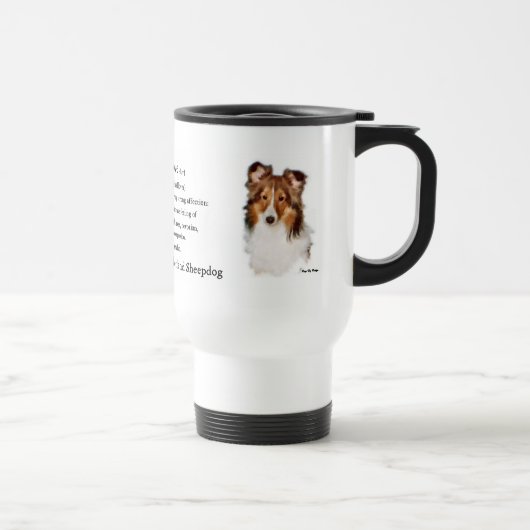 Shetland Sheepdog Sheltie Gifts Reisbeker (Rechts)