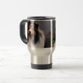 Shetland Sheepdog Sheltie Gifts Reisbeker (Voorkant links)