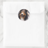 Shetland Sheepdog Sheltie Gifts Ronde Sticker (Tas)