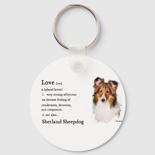 Shetland Sheepdog Sheltie Gifts Sleutelhanger (Voorkant)