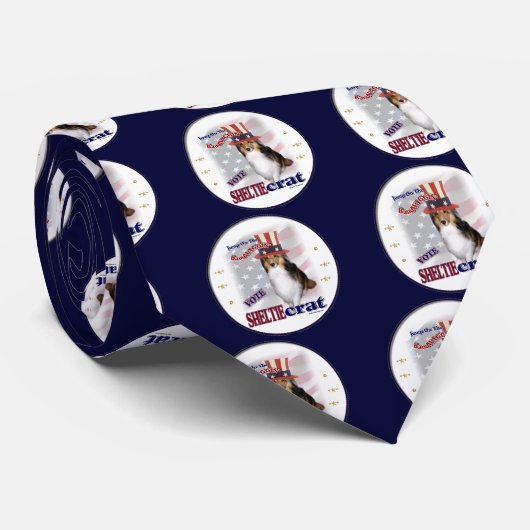Shetland Sheepdog Sheltie Gifts Stropdas (Opgerold)