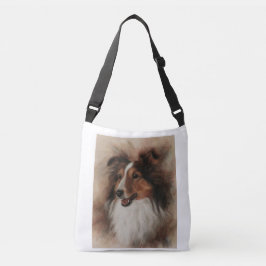 Shetland Sheepdog Sheltie glimlachen Crossbody Tas