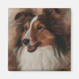 Shetland Sheepdog Sheltie glimlachen Magneet