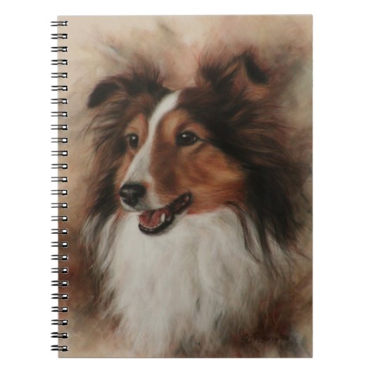 Shetland Sheepdog Sheltie glimlachen Notitieboek (Voorkant)