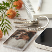 Shetland Sheepdog Sheltie glimlachen Sleutelhanger (Voorkant Rechts)