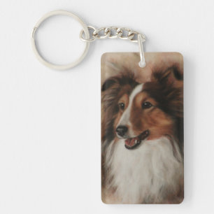 Shetland Sheepdog Sheltie glimlachen Sleutelhanger