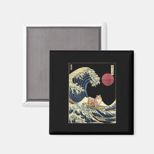 Shetland Sheepdog Sheltie Japanese Kanagawa Wave F Magneet (Voorkant / Achterkant)