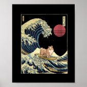 Shetland Sheepdog Sheltie Japanese Kanagawa Wave F Poster (Voorkant)