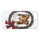 Shetland Sheepdog Sheltie Kerstmis Case-Mate iPhone Case (Achterkant (Horizontaal))