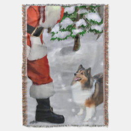 Shetland Sheepdog Sheltie Kerstmis Deken