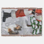 Shetland Sheepdog Sheltie Kerstmis Deken (Voorkant)