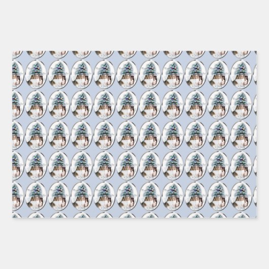 Shetland Sheepdog Sheltie Kerstmis Inpakpapier Vel (Voorkant 3)