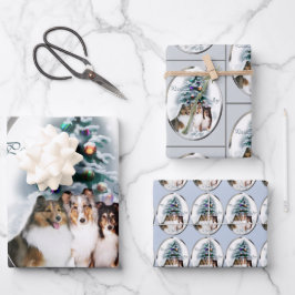 Shetland Sheepdog Sheltie Kerstmis Inpakpapier Vel