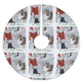 Shetland Sheepdog Sheltie Kerstmis Kerstboom Rok (Voorkant)