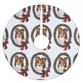 Shetland Sheepdog Sheltie Kerstmis Kerstboom Rok (Voorkant)