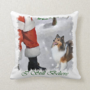 Shetland Sheepdog Sheltie Kerstmis Kussen