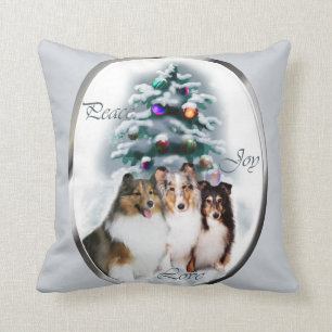 Shetland Sheepdog Sheltie Kerstmis Kussen