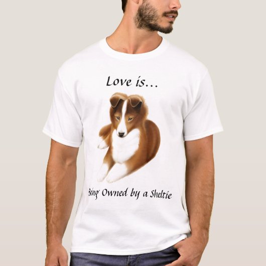 Shetland Sheepdog Sheltie Love Shirt (Voorkant)