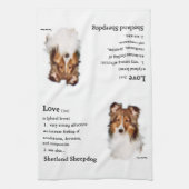 Shetland Sheepdog Sheltie Lovers Gifts Theedoek (Verticaal)