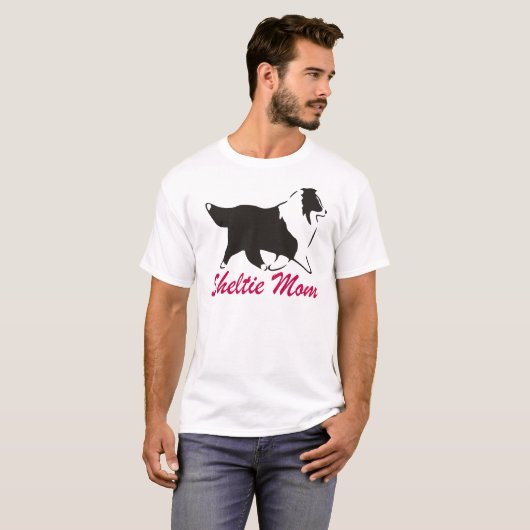 Shetland Sheepdog Sheltie mama T-shirt (Voorkant volledig)