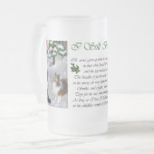 Shetland Sheepdog Sheltie met kerstcadeaus Matglas Bierpul (Voorkant links)