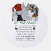 Shetland Sheepdog Sheltie met kerstcadeaus Ornament Kaart (Achterkant)