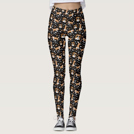 Shetland Sheepdog Sheltie Paws Pattern-Leggings Leggings (Voorkant)