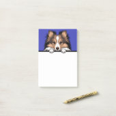 Shetland Sheepdog Sheltie Puppy Hondenliefhebber G Post-it® Notes (Op bureau)
