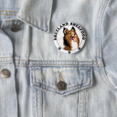 Shetland Sheepdog - Sheltie Ronde Button 5,7 Cm (In situ)