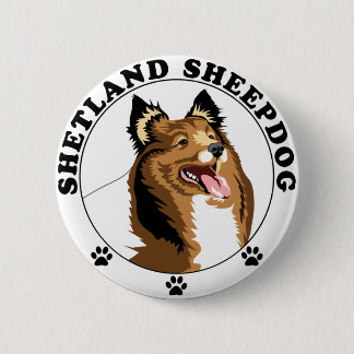 Shetland Sheepdog - Sheltie Ronde Button 5,7 Cm