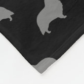 Shetland Sheepdog Sheltie Silhouettes Pattern Fleece Deken (Hoek)